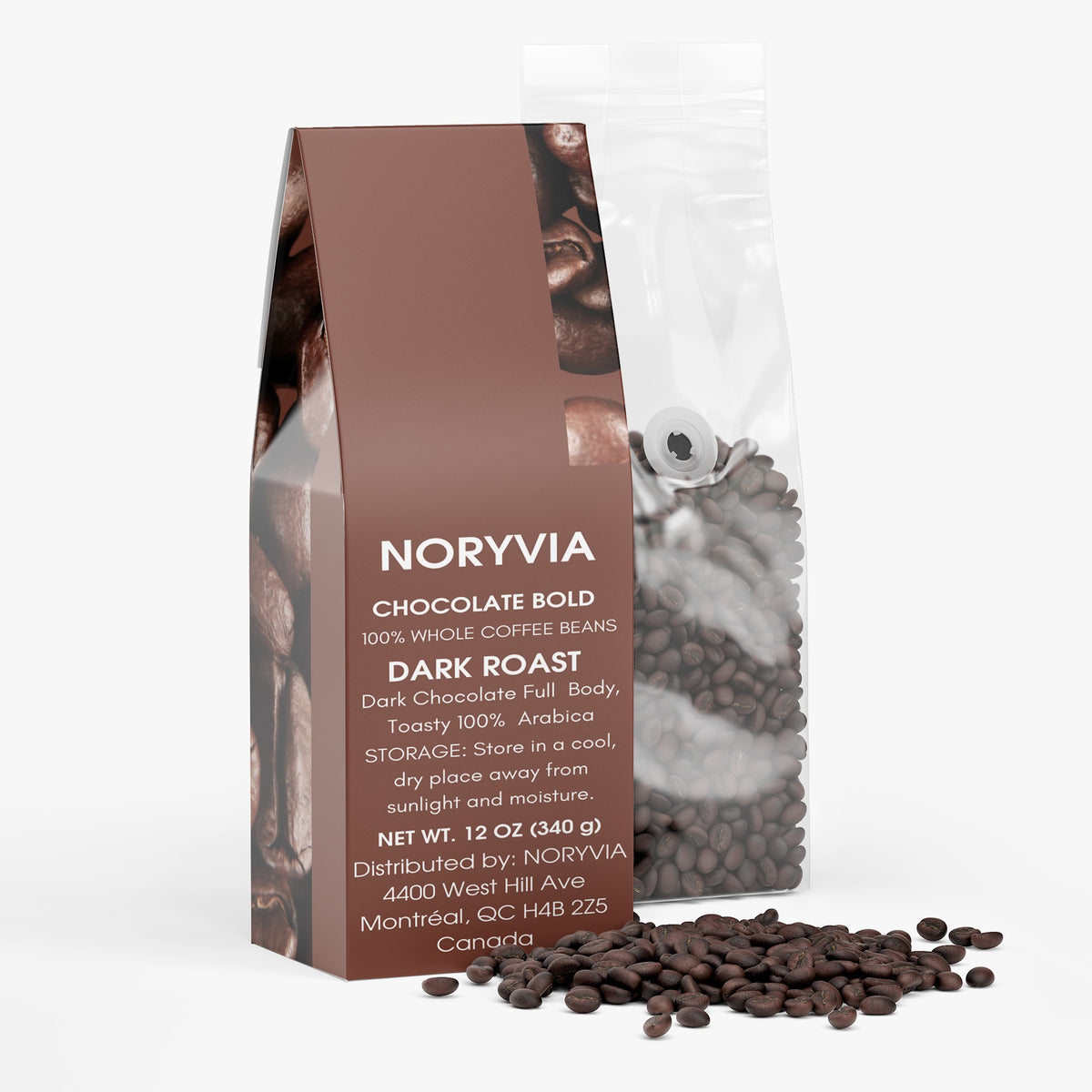 NORYVIA Chocolate Bold Coffee – Dark Roast, 100% Arabica Coffee