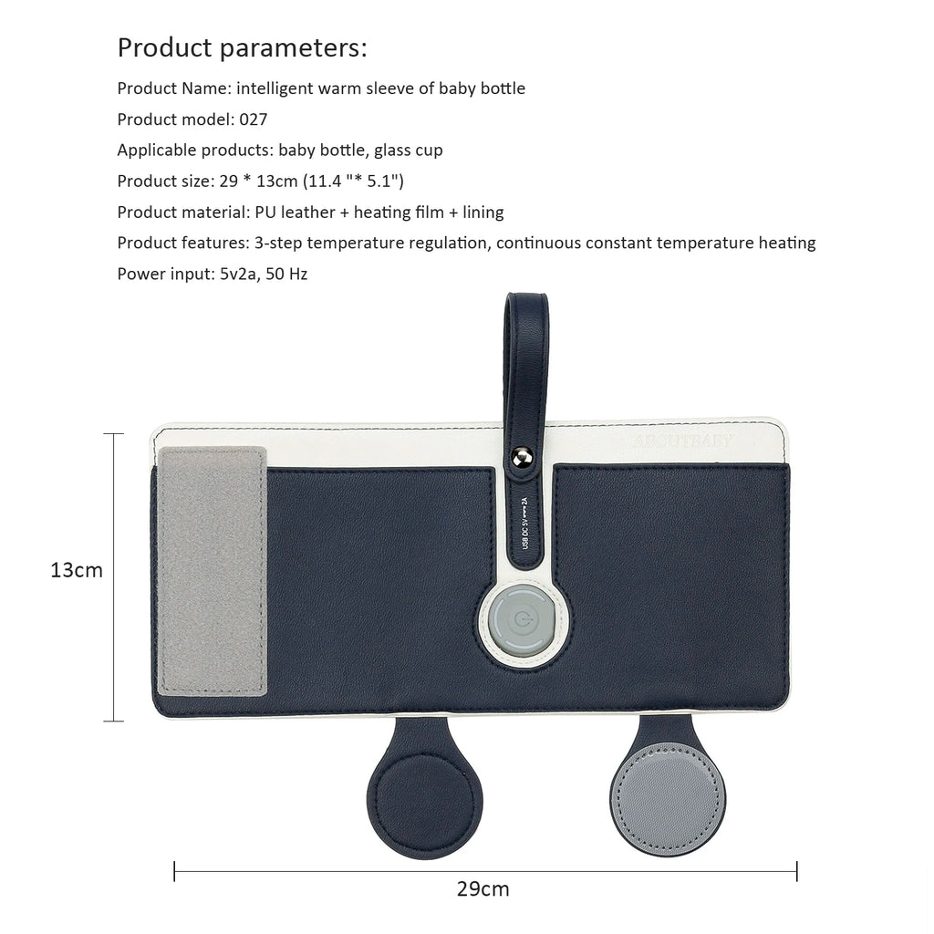 Portable Baby Bottle Warmer with 3 Temperature Settings – USB Travel Milk Warmer