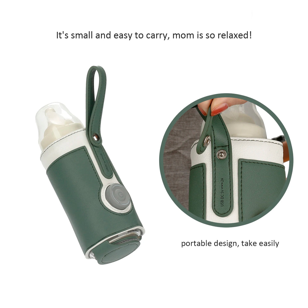 Portable Baby Bottle Warmer with 3 Temperature Settings – USB Travel Milk Warmer