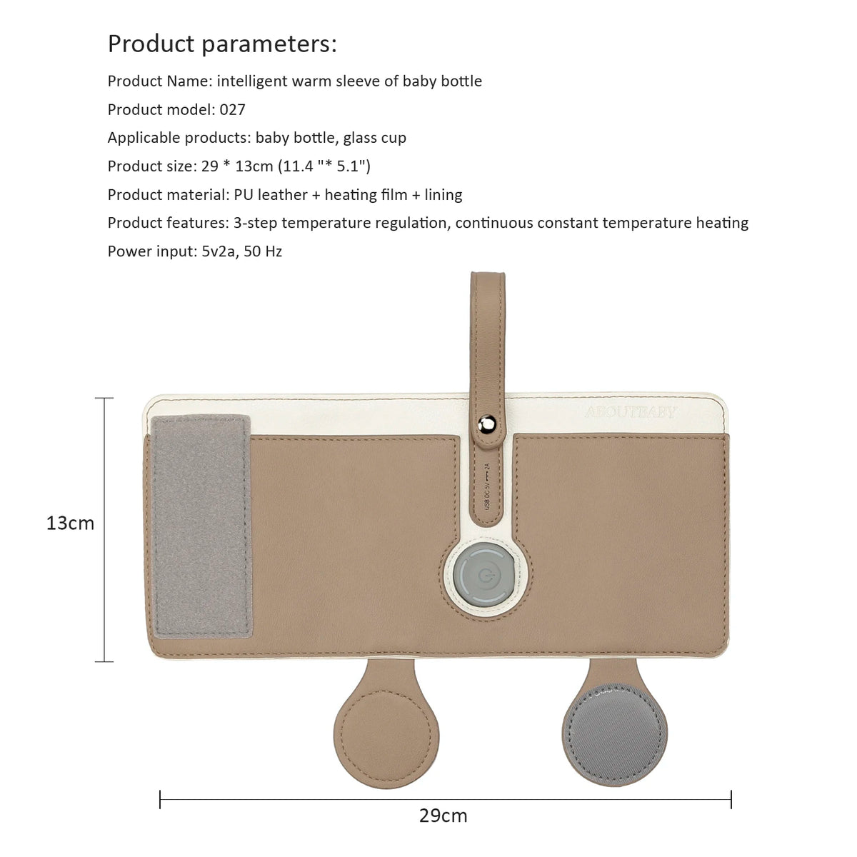 Portable Baby Bottle Warmer with 3 Temperature Settings – USB Travel Milk Warmer