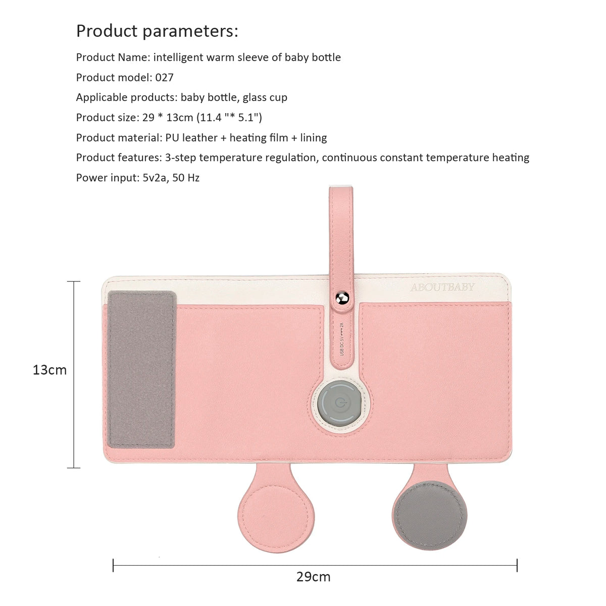 Portable Baby Bottle Warmer with 3 Temperature Settings – USB Travel Milk Warmer
